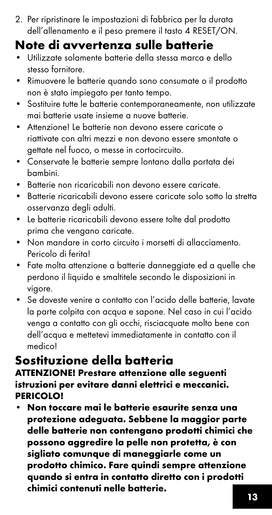 Sostituzione della batteria | Crivit SC-1358 User Manual | Page 13 / 28