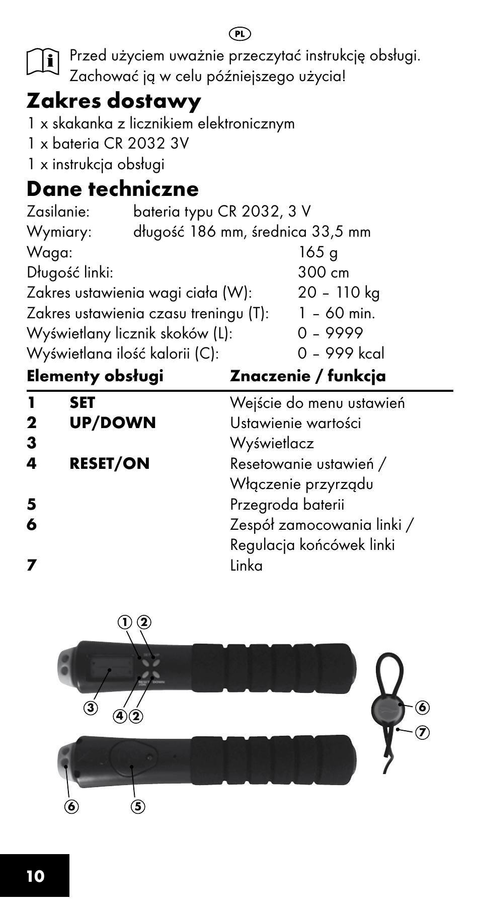 Zakres dostawy, Dane techniczne | Crivit SC-1358 User Manual | Page 10 / 40