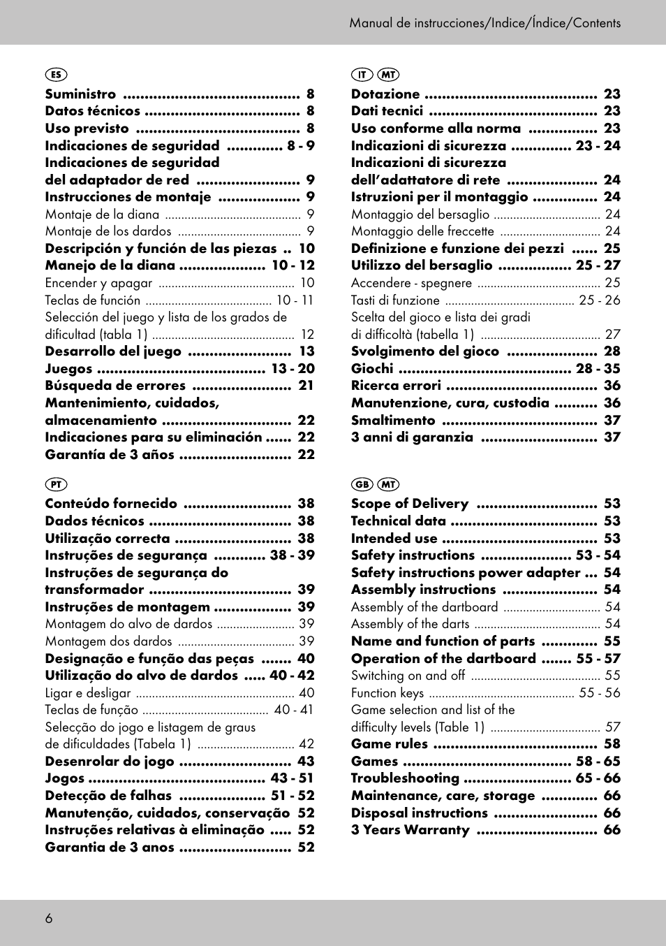 Crivit DS-1532 User Manual | Page 4 / 82