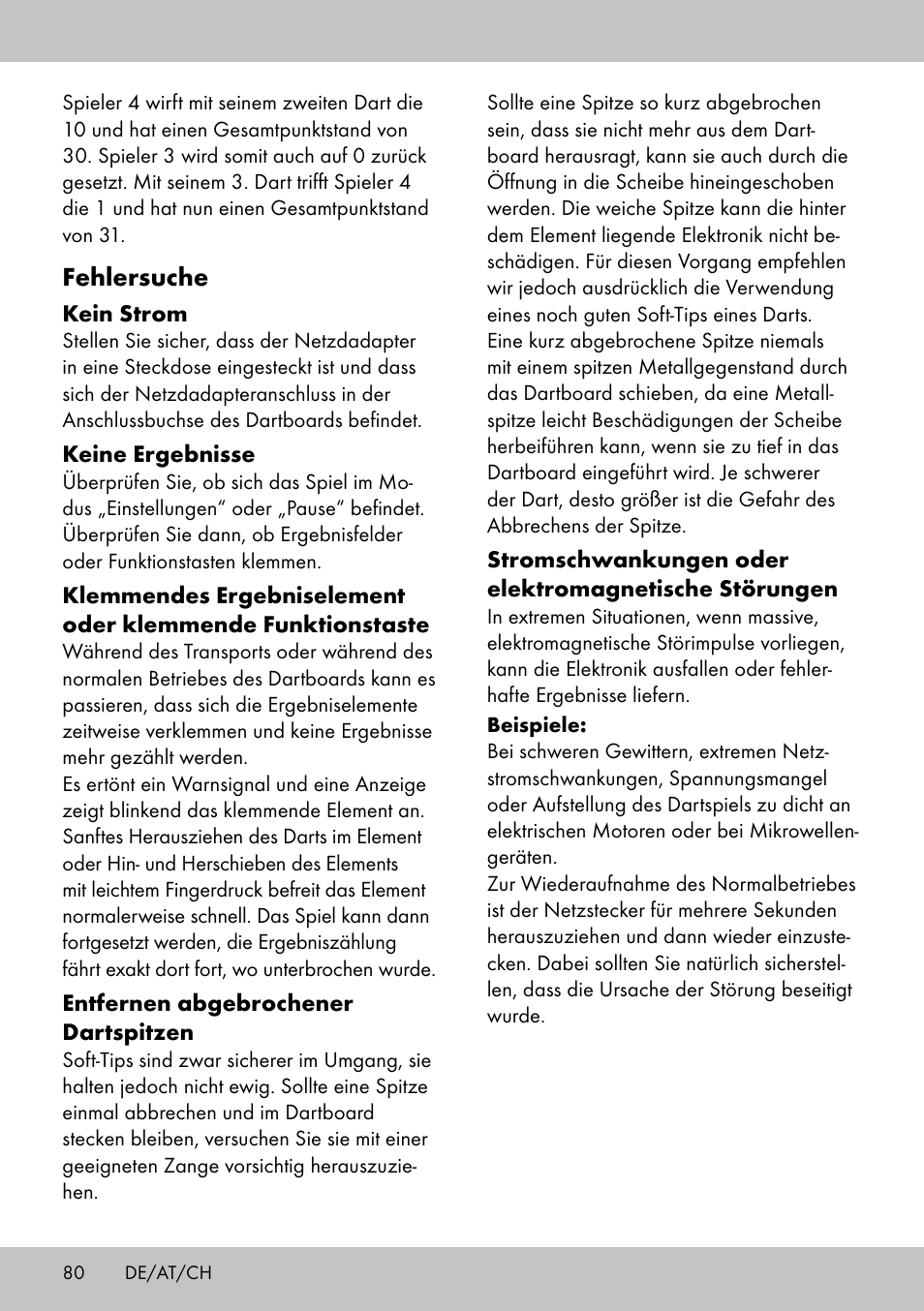 Fehlersuche | Crivit DS-1532 User Manual | Page 78 / 82