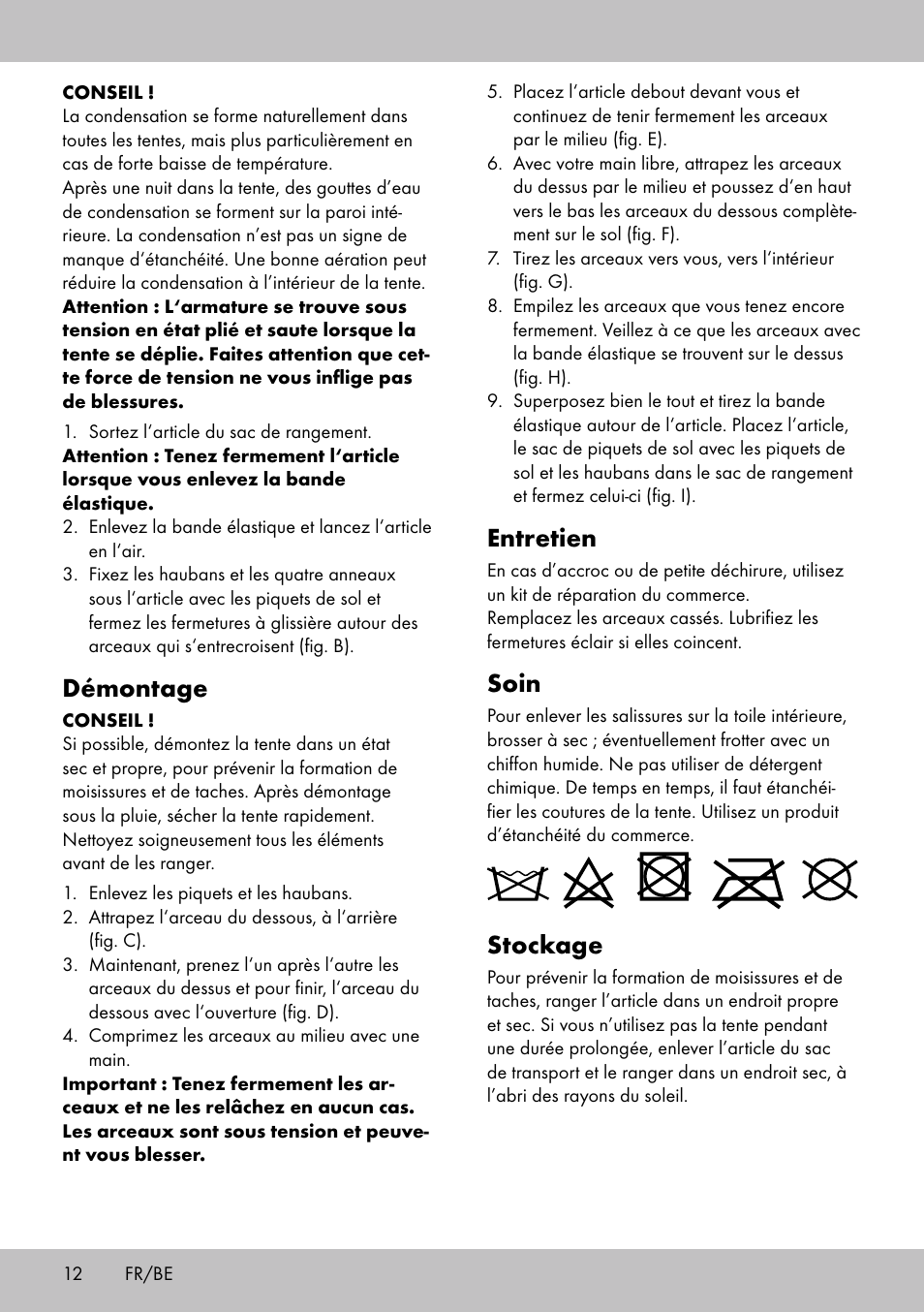 Démontage, Entretien, Soin | Stockage | Crivit PZ-2116 User Manual | Page 10 / 24