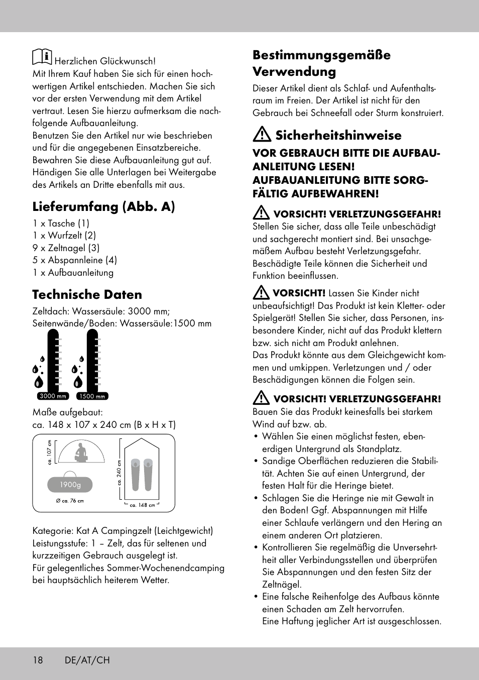 Lieferumfang (abb. a), Technische daten, Bestimmungsgemäße verwendung | Sicherheitshinweise | Crivit PZ-2116 User Manual | Page 16 / 24