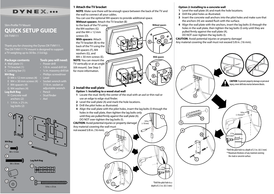 Dynex DX-TVM111 User Manual | 2 pages