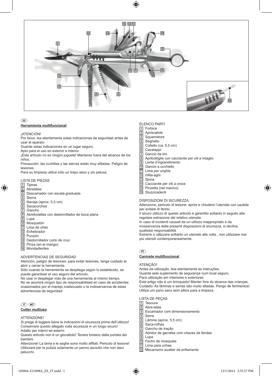 Crivit Z31898A User Manual | 2 pages