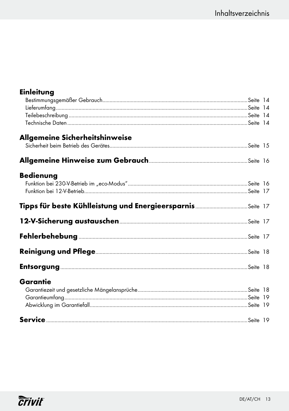 Crivit REK 230 D2 User Manual | Page 13 / 29