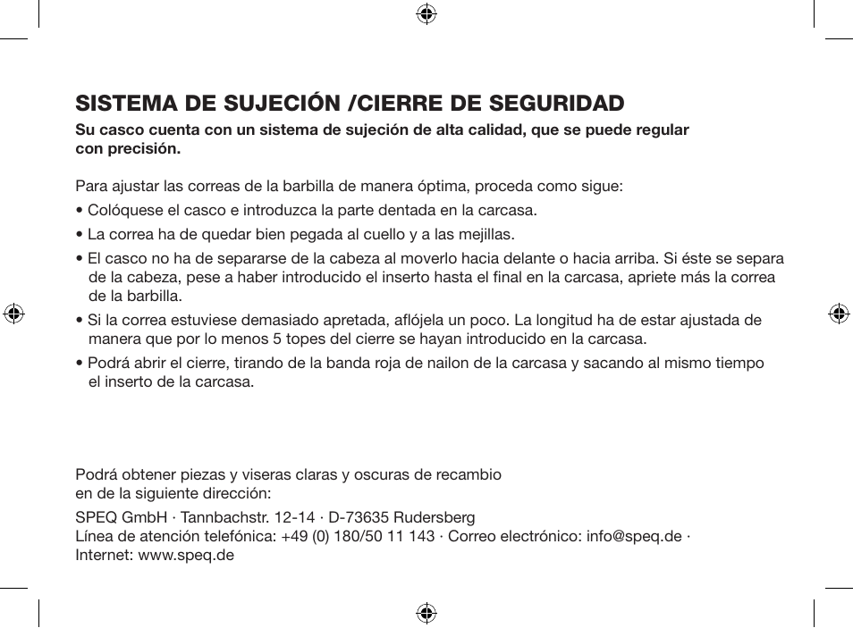 Sistema de sujeción /cierre de seguridad | Crivit SP-803Y User Manual | Page 11 / 52