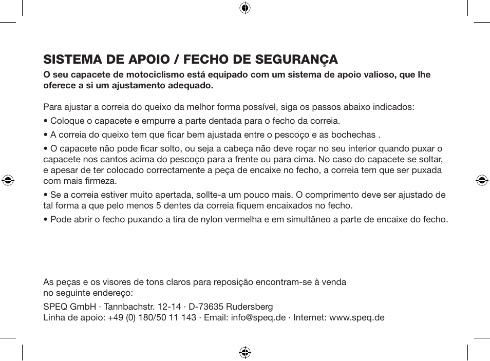 Sistema de apoio / fecho de segurança | Crivit SP-803Y User Manual | Page 31 / 52