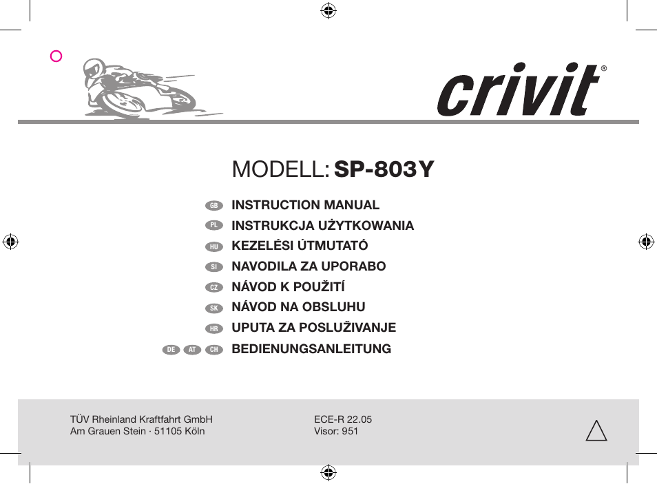 Crivit SP-803Y User Manual | 84 pages