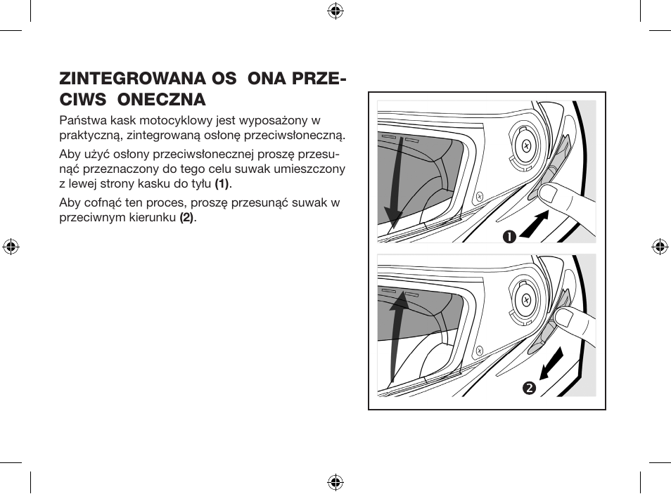 Zintegrowana osłona prze- ciwsłoneczna | Crivit SP-803Y User Manual | Page 16 / 84