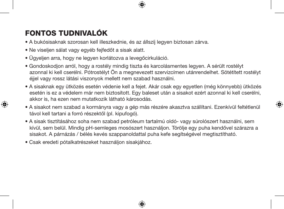 Fontos tudnivalók | Crivit SP-803Y User Manual | Page 23 / 84