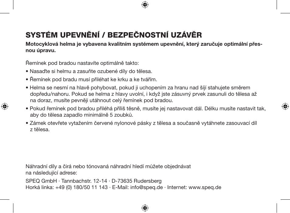 Systém upevnění / bezpečnostní uzávěr | Crivit SP-803Y User Manual | Page 51 / 84