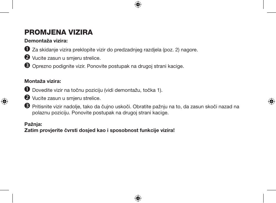 Promjena vizira | Crivit SP-803Y User Manual | Page 68 / 84