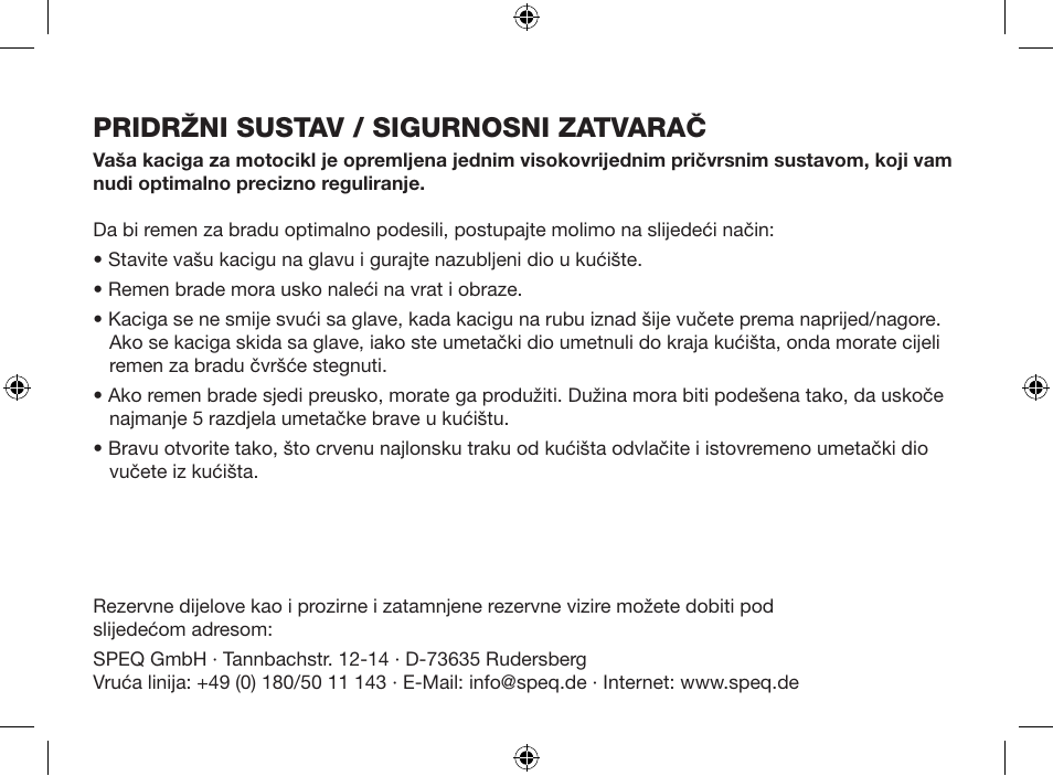 Pridržni sustav / sigurnosni zatvarač | Crivit SP-803Y User Manual | Page 71 / 84