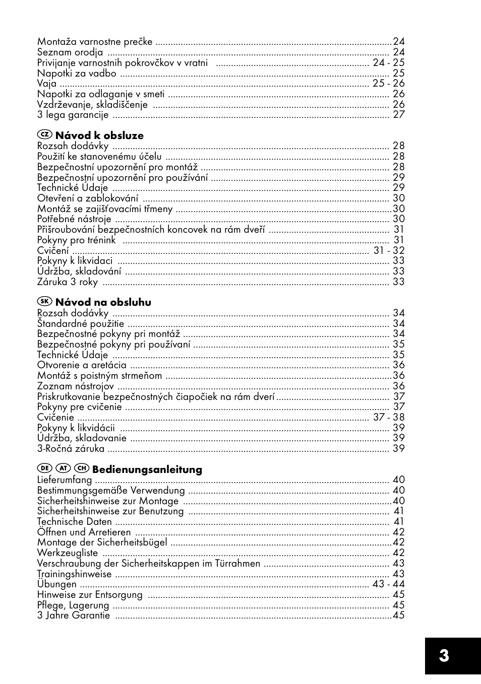 Crivit TF-1321 User Manual | Page 3 / 48