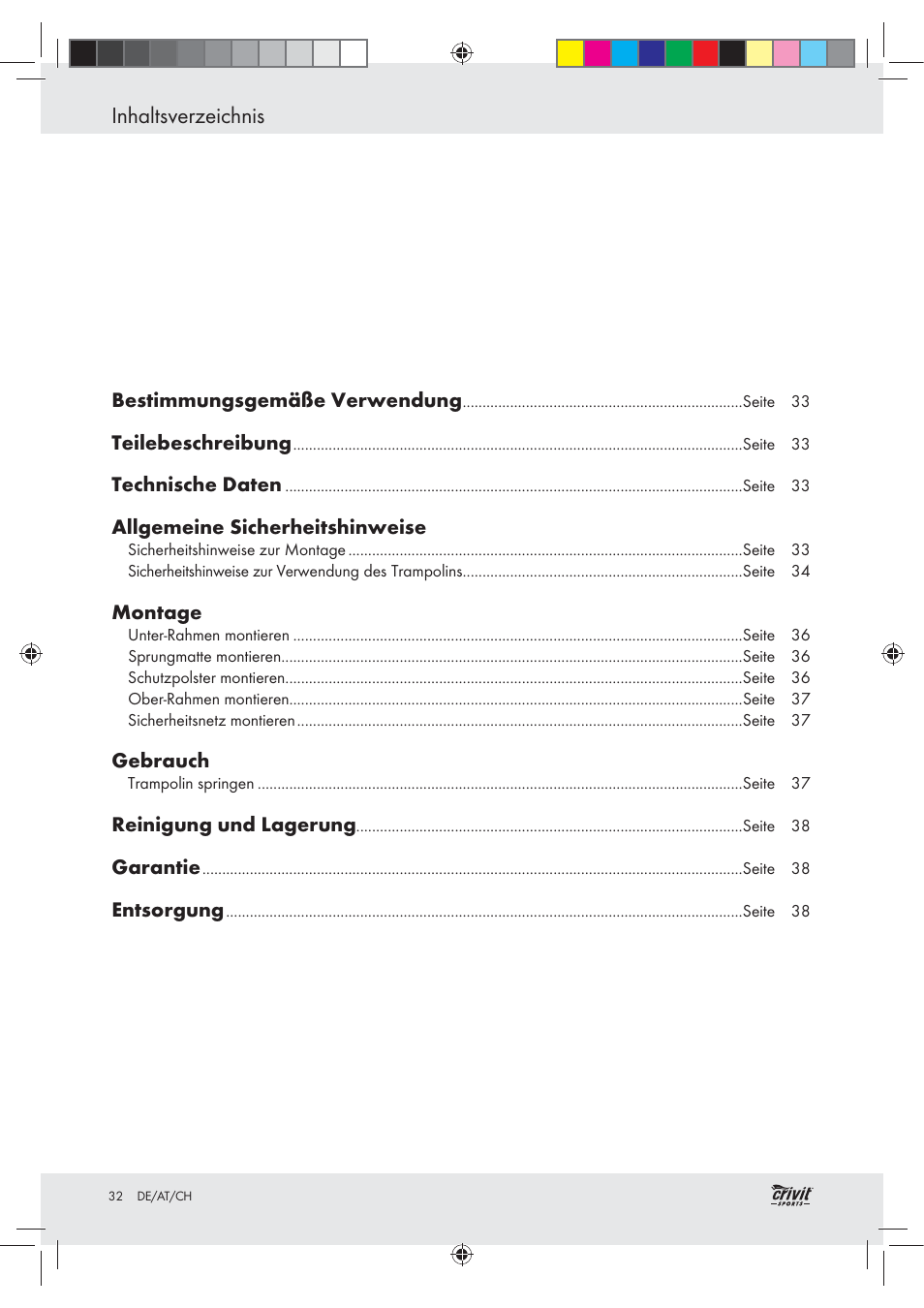Crivit Z30751 User Manual | Page 32 / 43