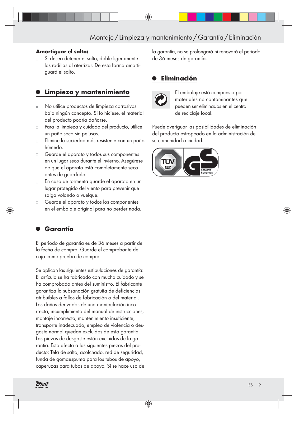 Crivit Z30751 User Manual | Page 9 / 43