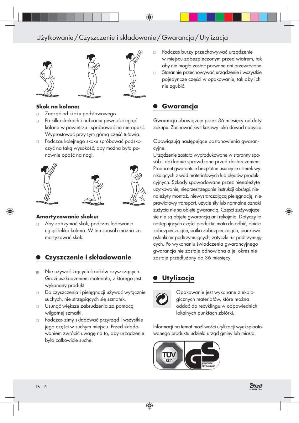 Crivit Z30751 User Manual | Page 16 / 57