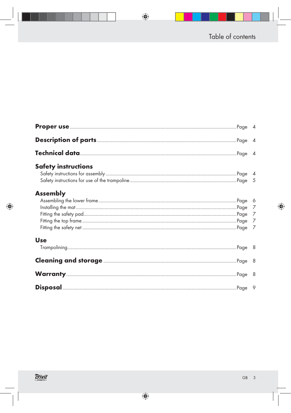 Crivit Z30751 User Manual | Page 3 / 57