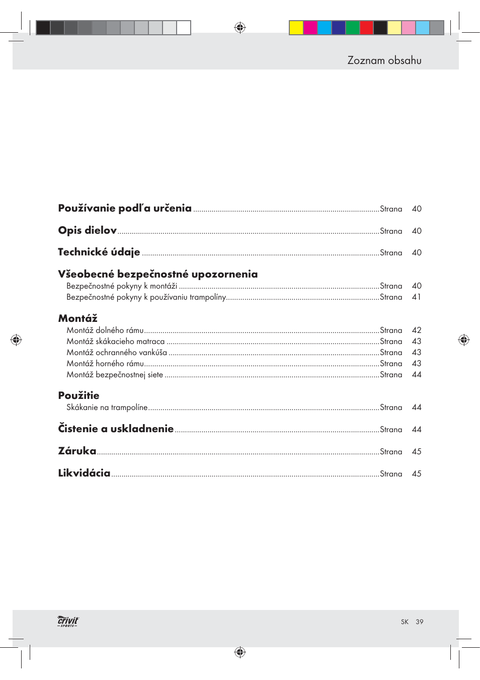 Crivit Z30751 User Manual | Page 39 / 57