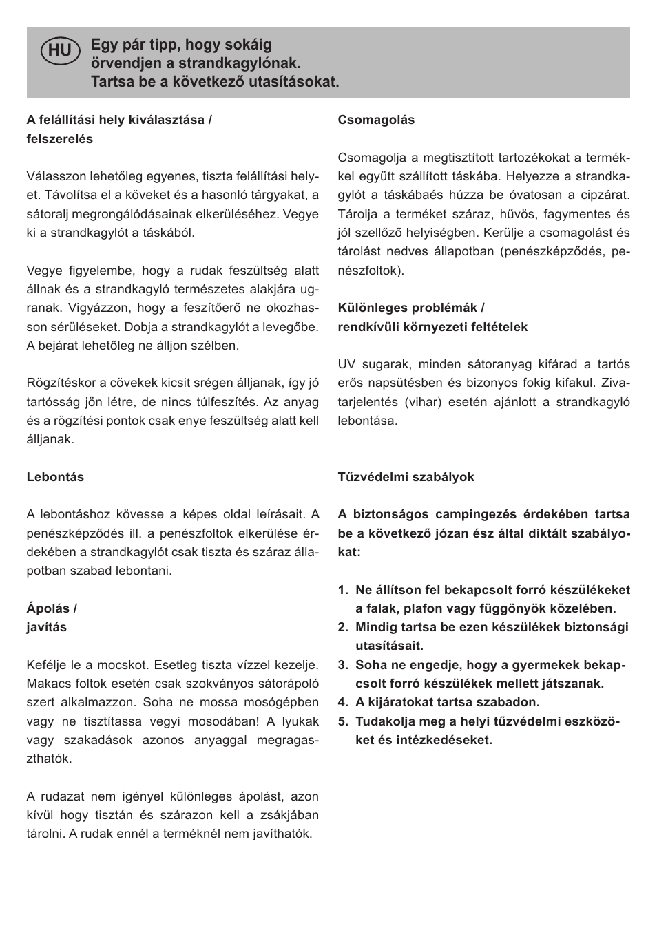 Crivit Pop-Up Beach Shelter User Manual | Page 21 / 33