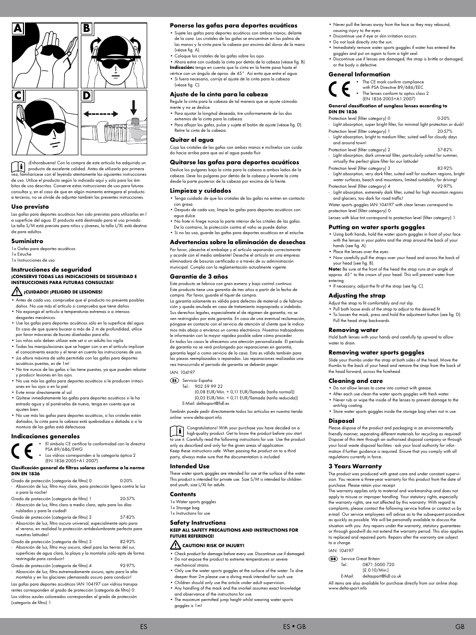 Ab c d, Es ▪ gb | Crivit WB-2124 User Manual | Page 2 / 2