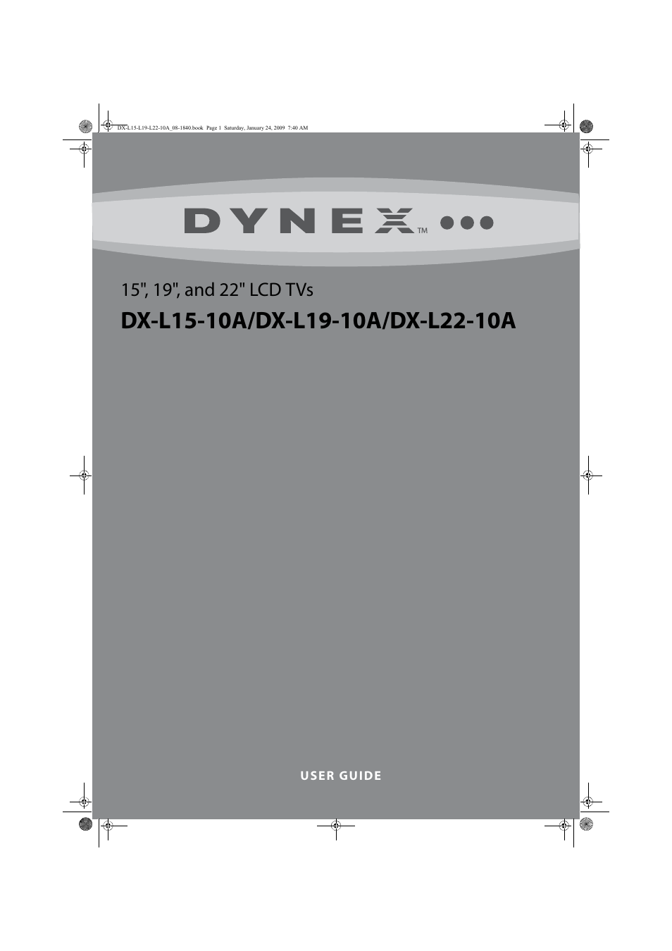 Dynex DX-L19-10A User Manual | 33 pages