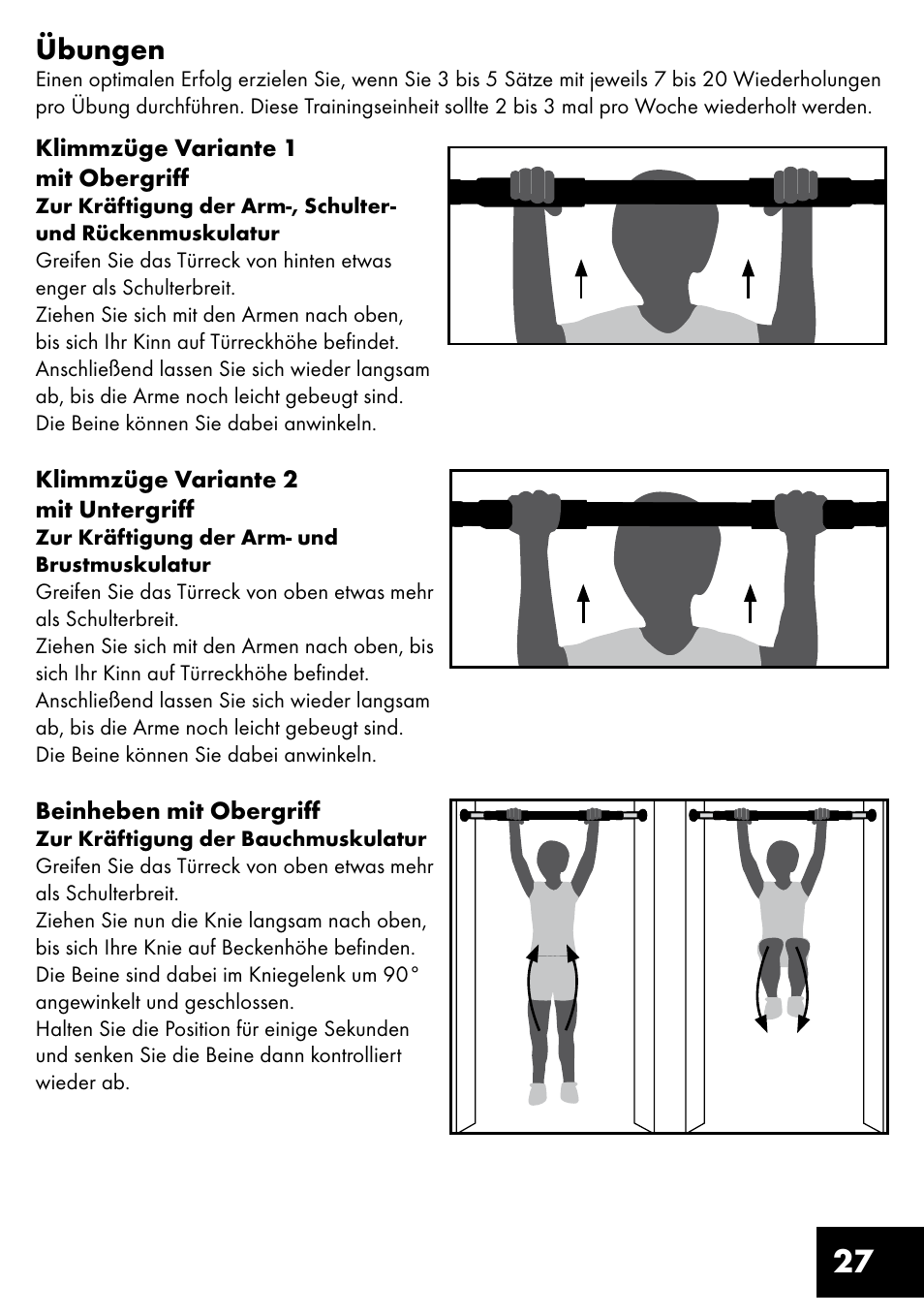 27 übungen | Crivit TR-1433 User Manual | Page 27 / 32