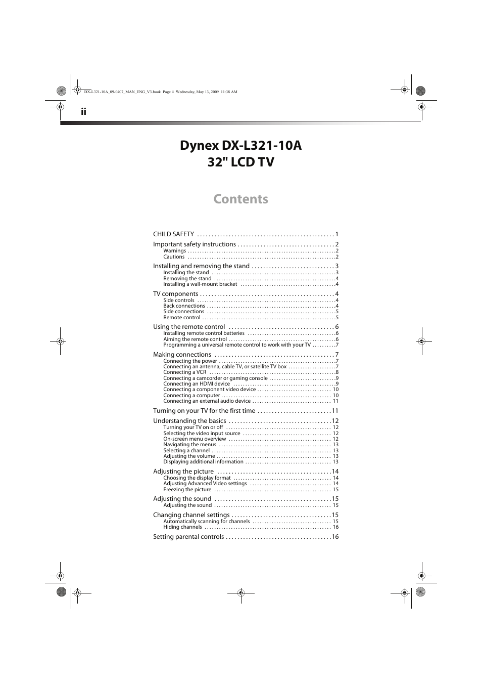 Dynex DX-L321-10A User Manual | Page 2 / 32