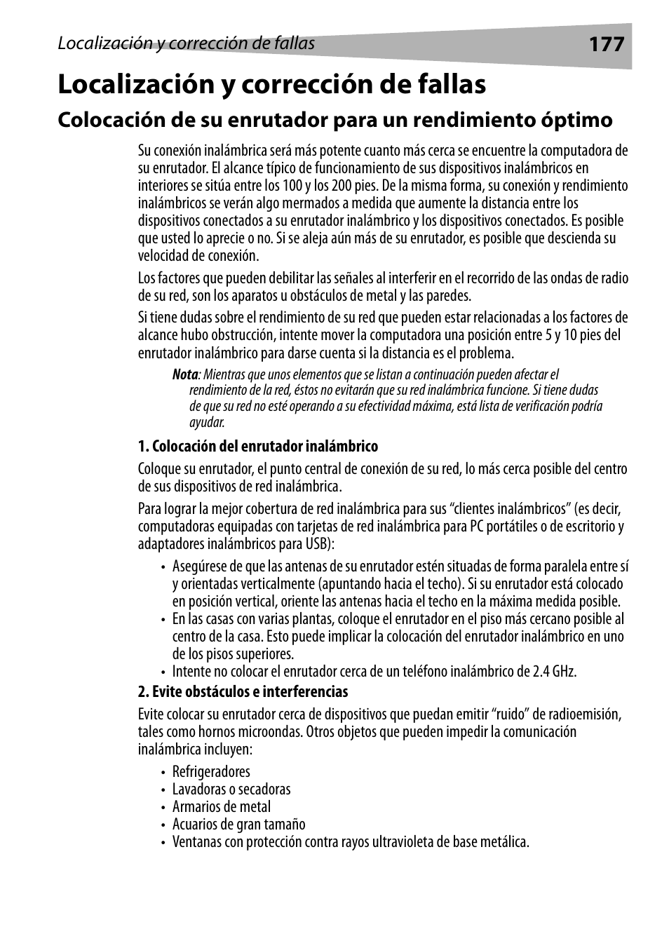 Localización y corrección de fallas | Dynex DX-WGRTR User Manual | Page 177 / 196