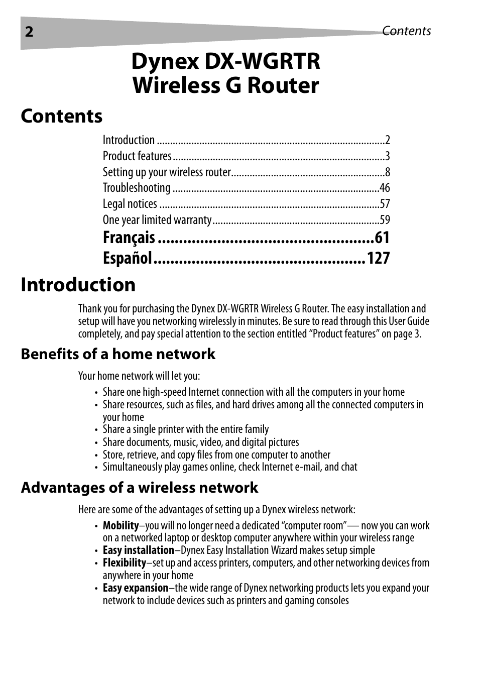 Dynex DX-WGRTR User Manual | Page 2 / 196
