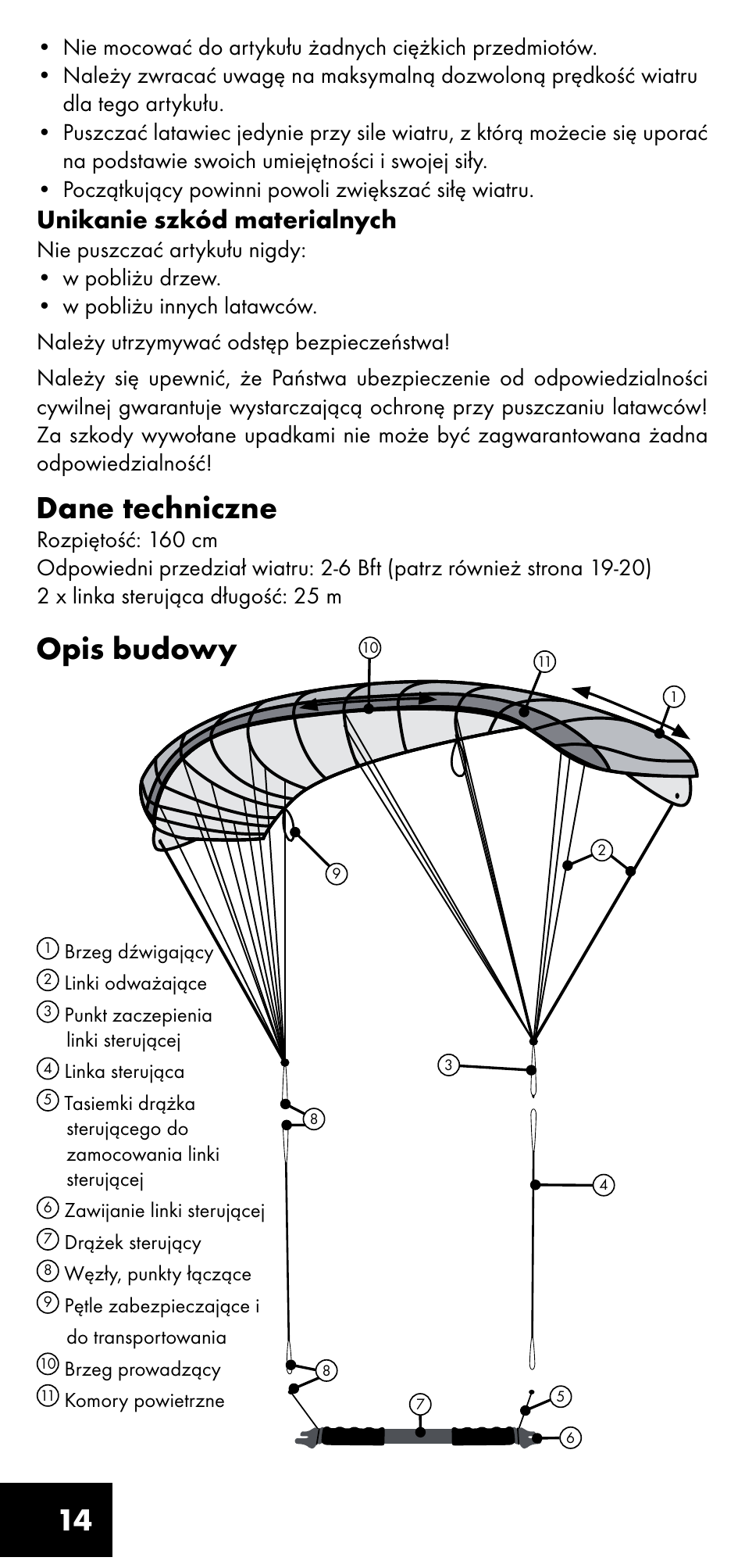 Dane techniczne, Opis budowy, Unikanie szkód materialnych | Crivit LM-1419 User Manual | Page 14 / 60