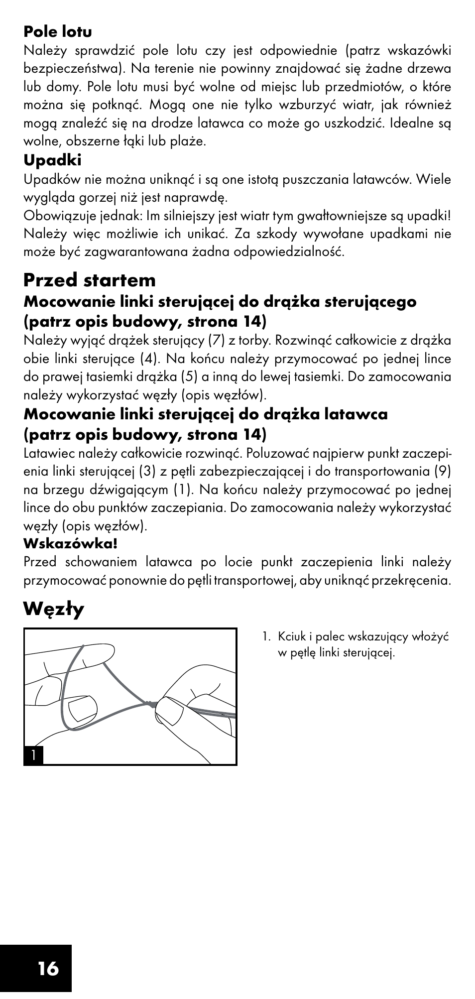 Przed startem, Węzły | Crivit LM-1419 User Manual | Page 16 / 60