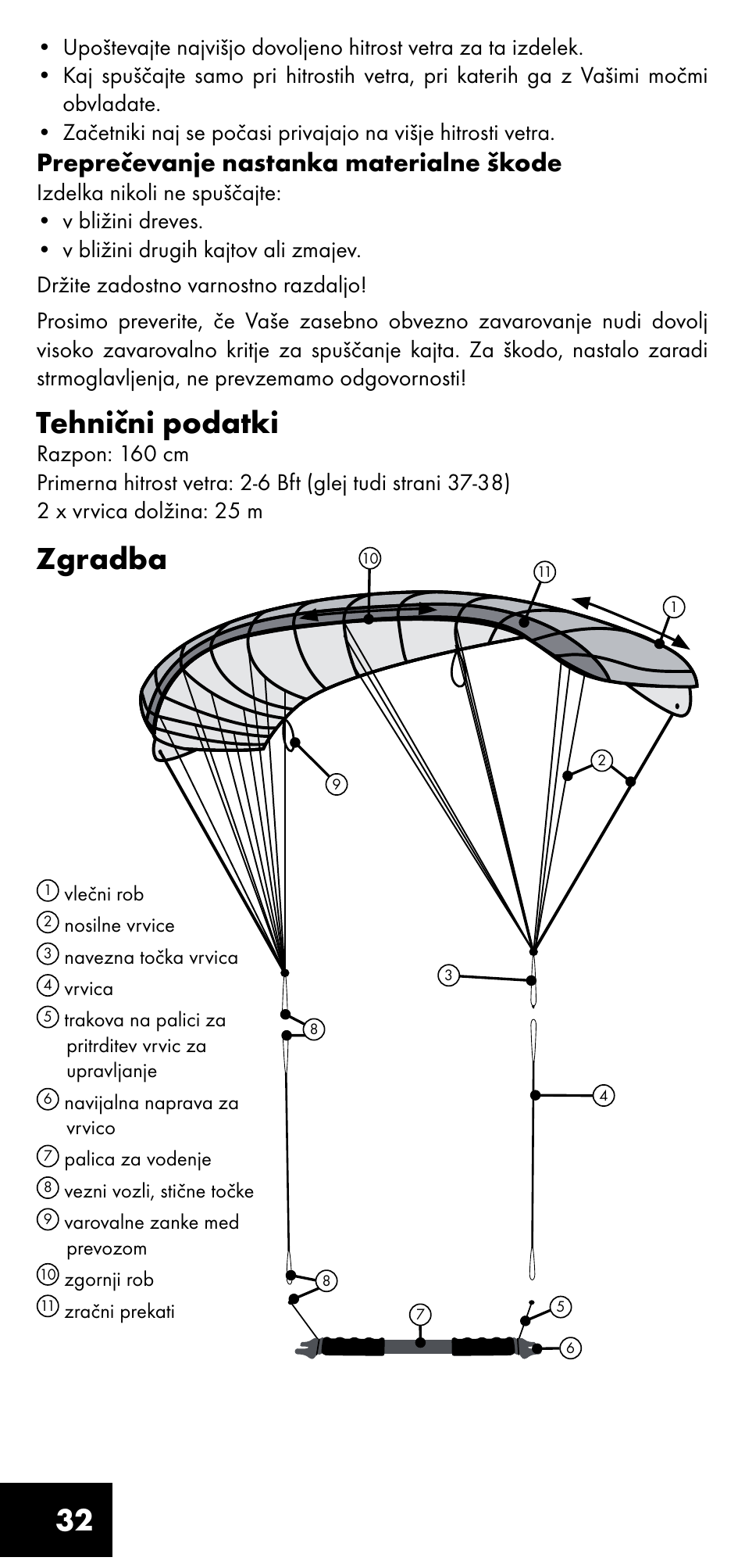 Tehnični podatki, Zgradba, Preprečevanje nastanka materialne škode | Crivit LM-1419 User Manual | Page 32 / 60