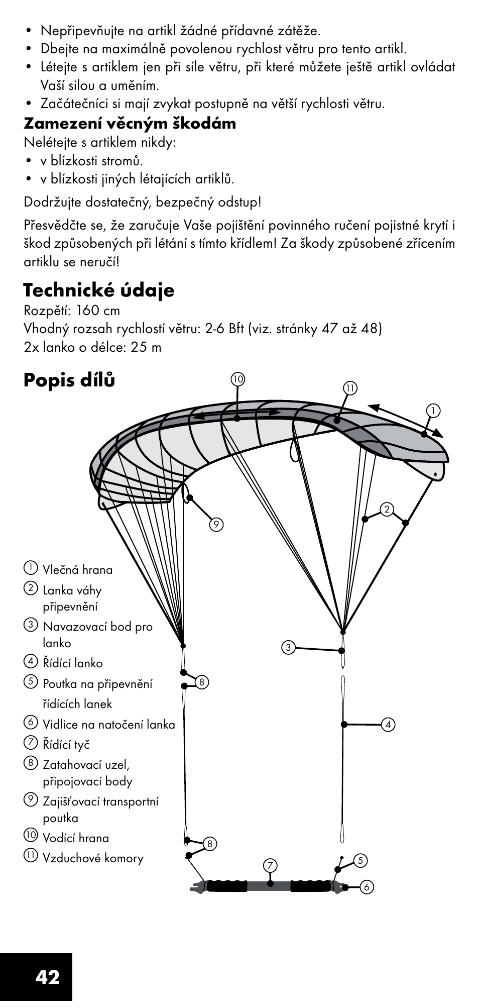 Technické údaje, Popis dílů, Zamezení věcným škodám | Crivit LM-1419 User Manual | Page 42 / 60