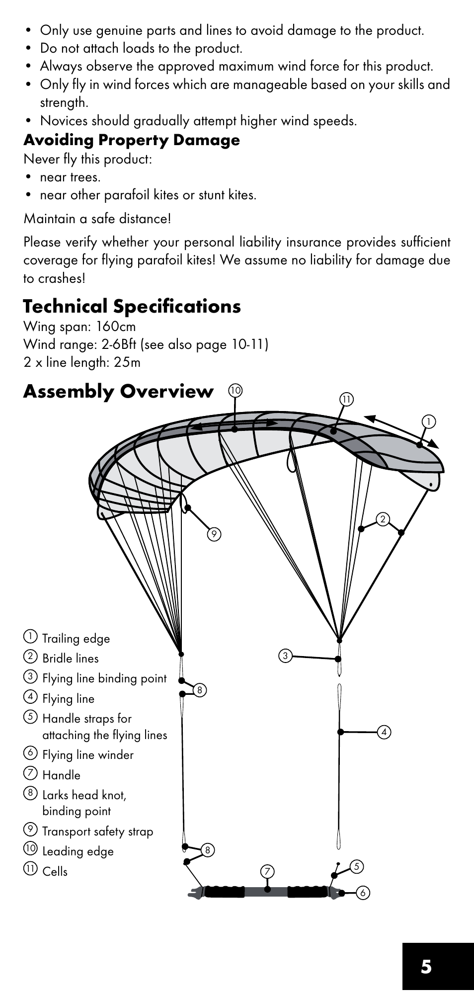 Technical speciﬁcations, Assembly overview, Avoiding property damage | Crivit LM-1419 User Manual | Page 5 / 60