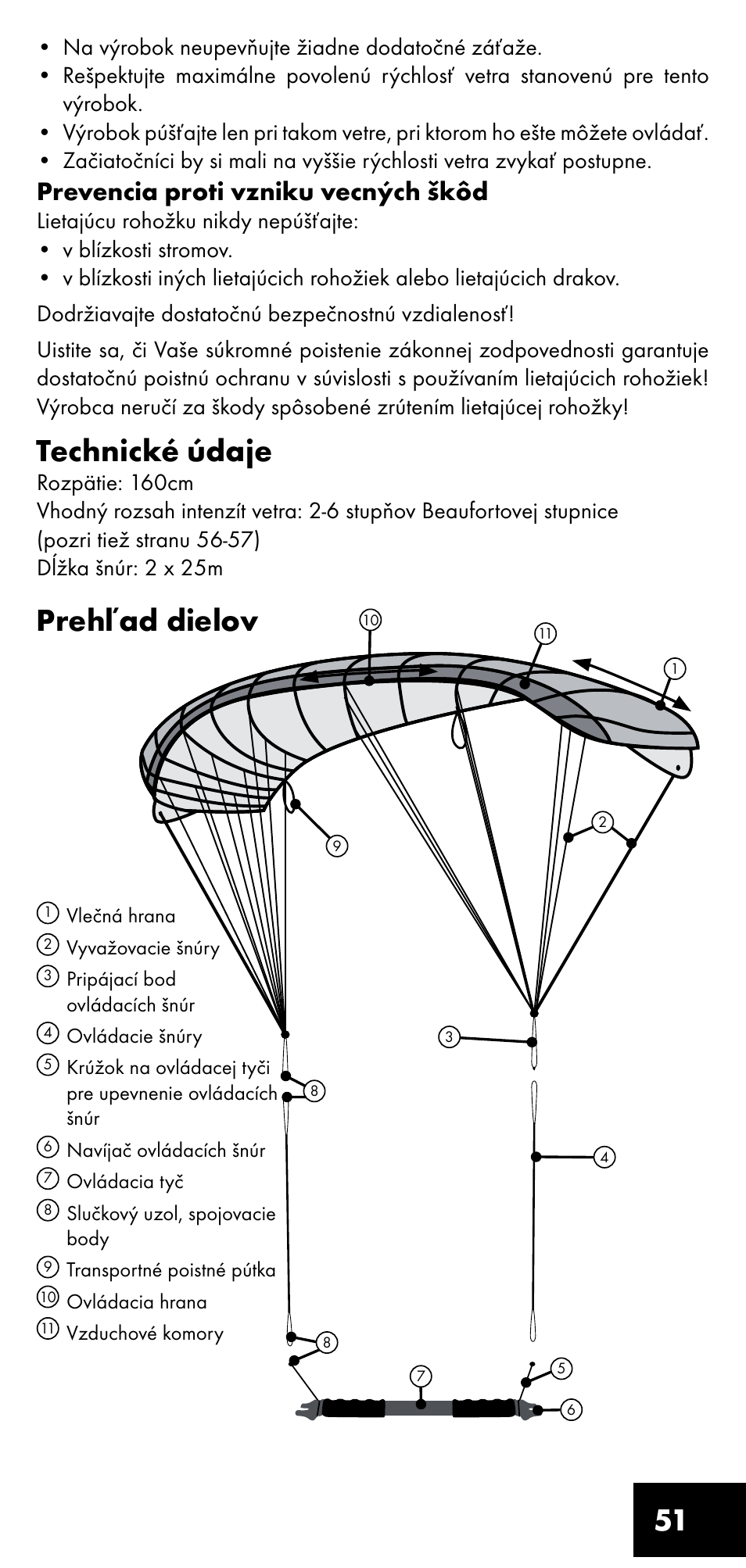 Technické údaje, Prehľad dielov, Prevencia proti vzniku vecných škôd | Crivit LM-1419 User Manual | Page 51 / 60