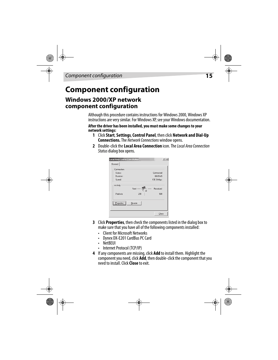 Component configuration | Dynex DX-E201 User Manual | Page 15 / 89