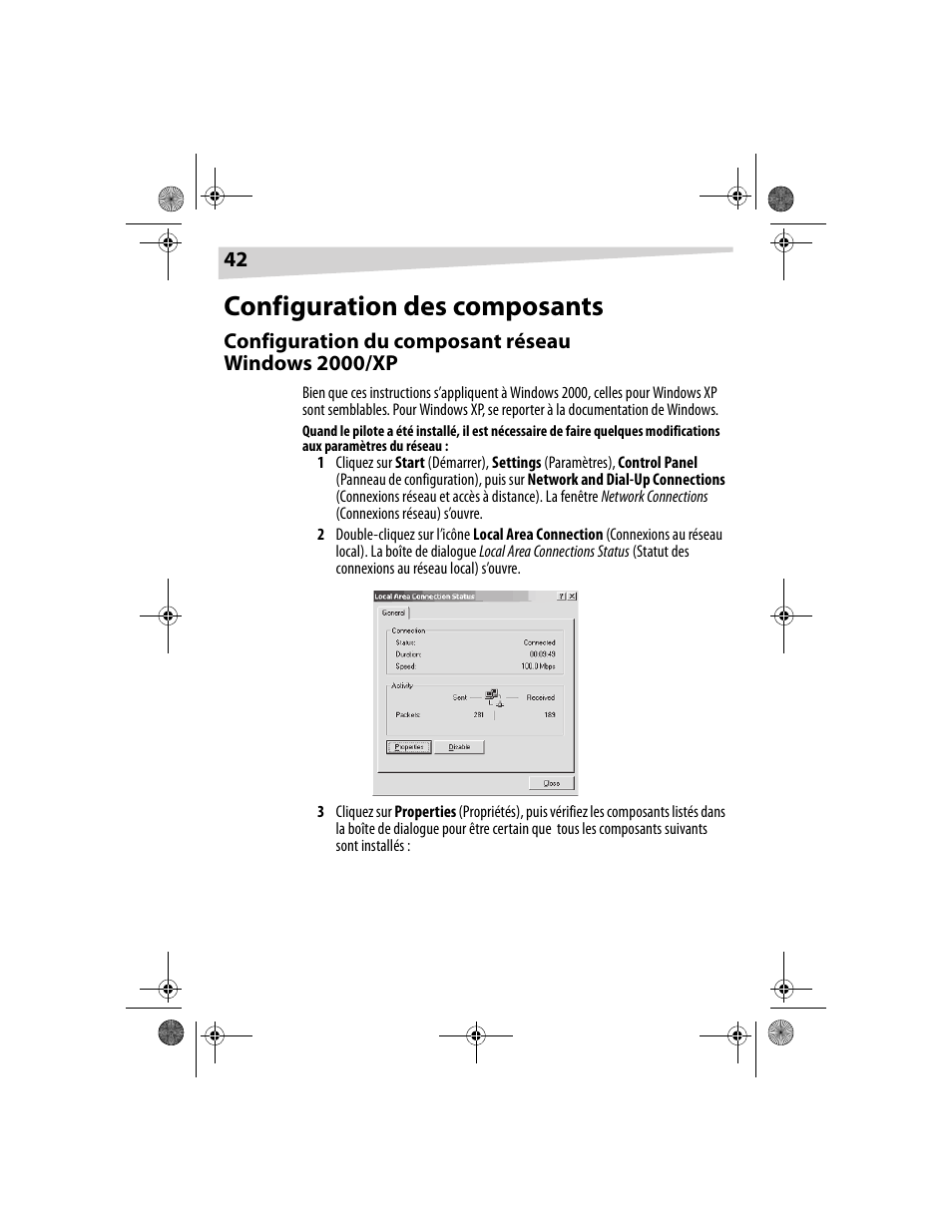 Configuration des composants | Dynex DX-E201 User Manual | Page 42 / 89