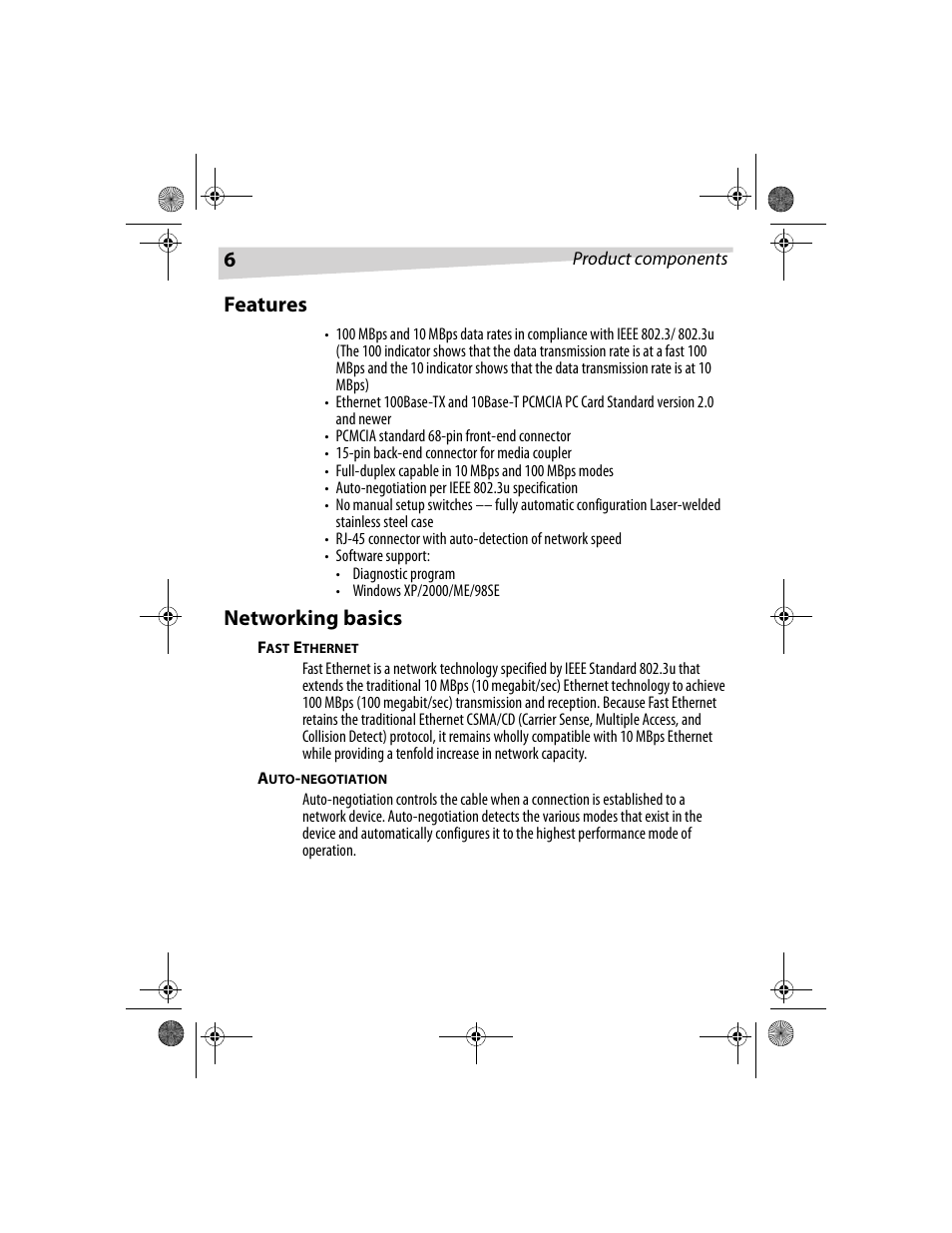 Features, Networking basics | Dynex DX-E201 User Manual | Page 6 / 89