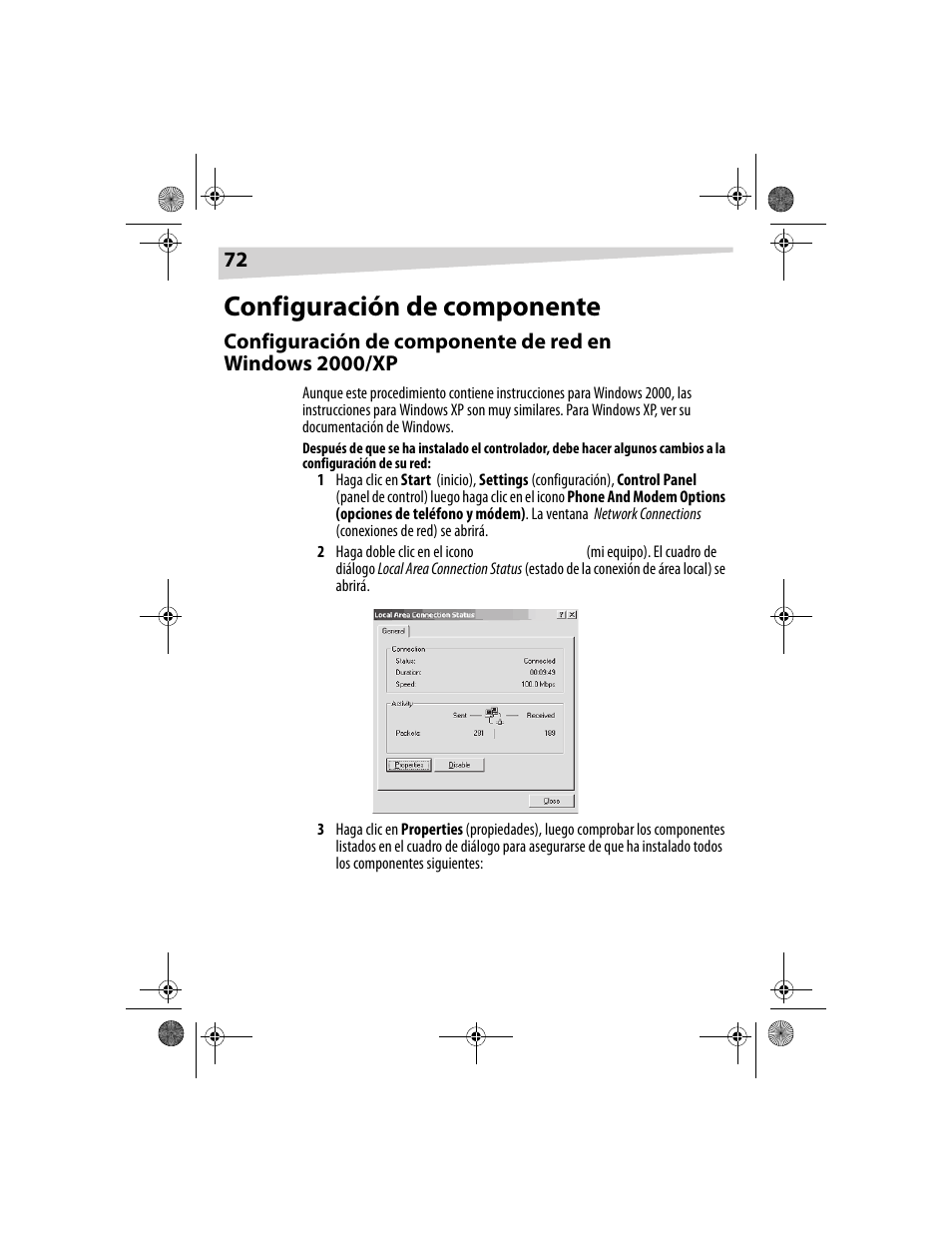 Configuración de componente | Dynex DX-E201 User Manual | Page 72 / 89