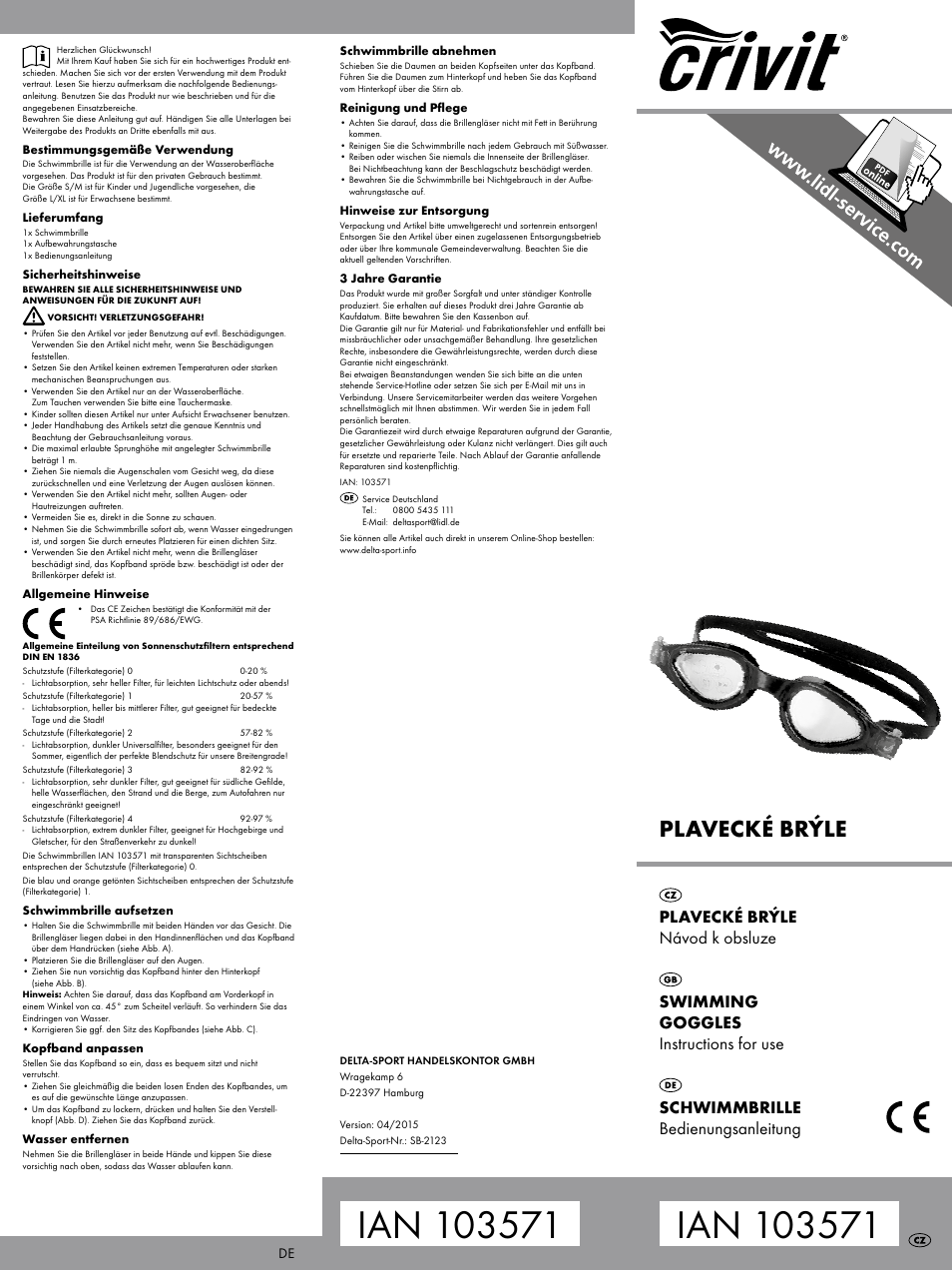Crivit SB-2123 User Manual | 2 pages