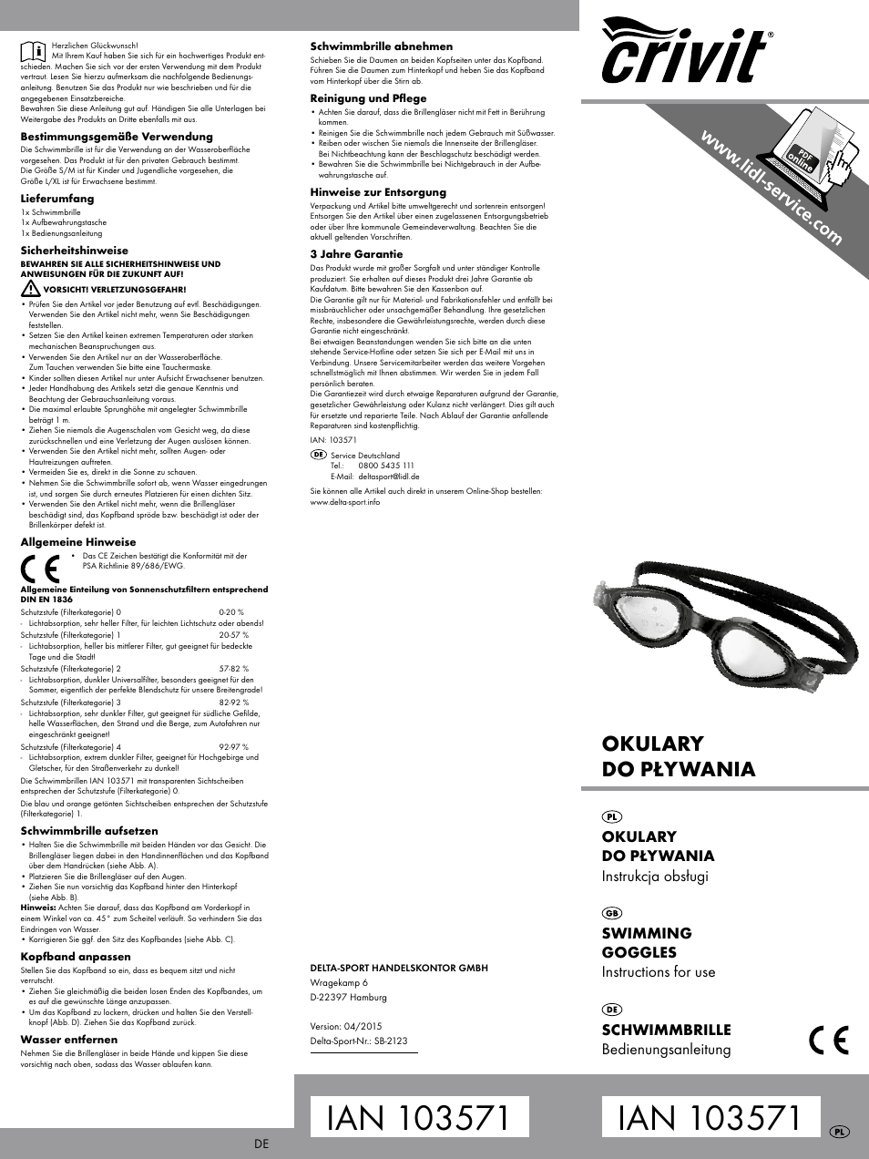 Crivit SB-2123 User Manual | 2 pages