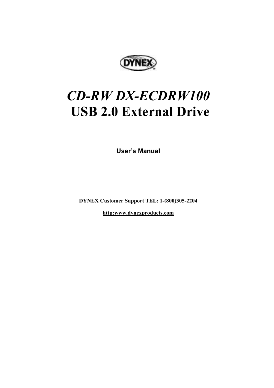 Dynex DX-ECDRW100 User Manual | 50 pages