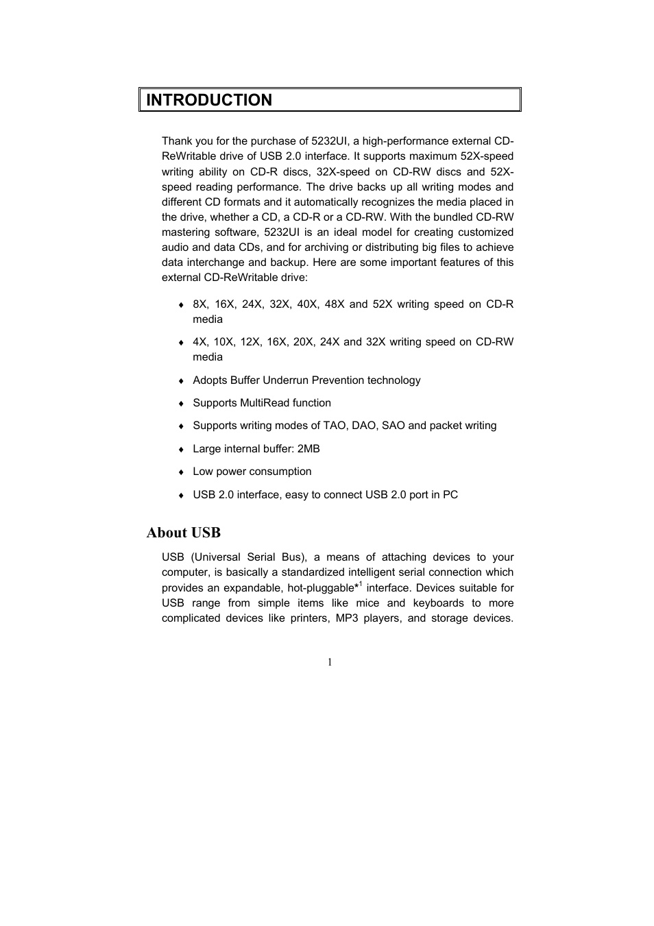 Introduction, About usb | Dynex DX-ECDRW100 User Manual | Page 5 / 50