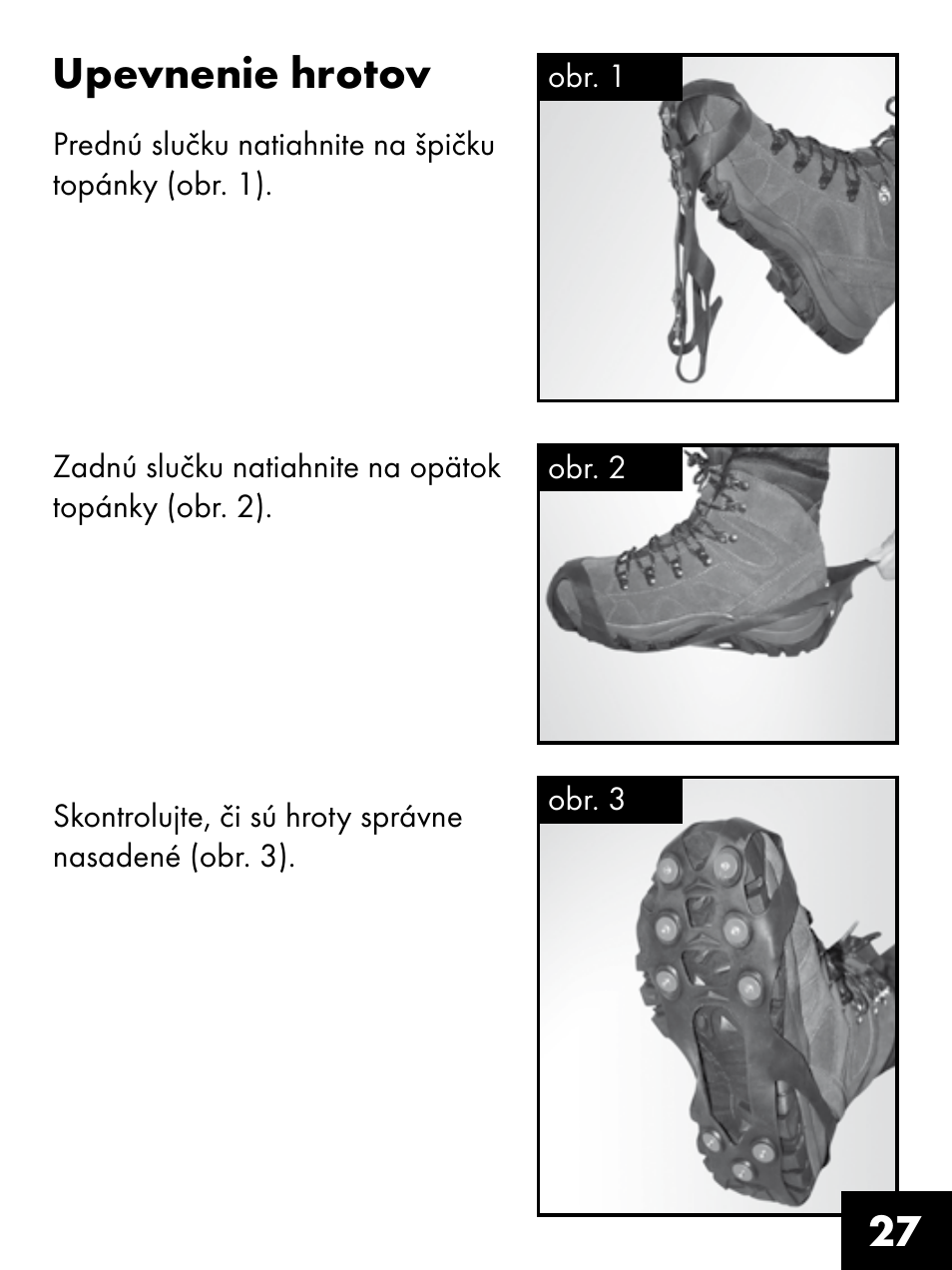 Upevnenie hrotov | Crivit FS-1425 User Manual | Page 27 / 32