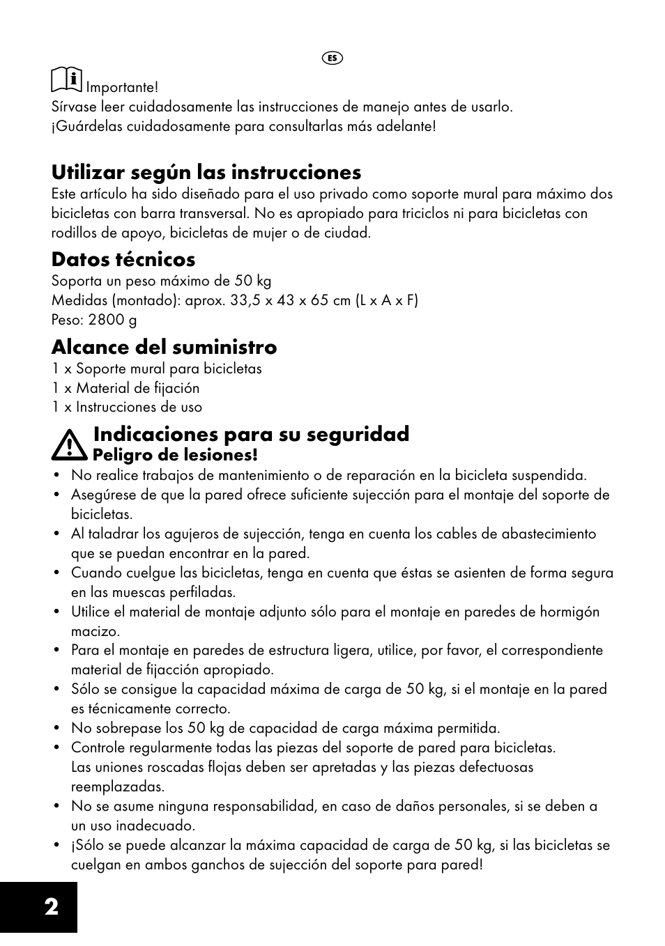 Utilizar según las instrucciones, Datos técnicos, Alcance del suministro | Indicaciones para su seguridad | Crivit FW-1399 User Manual | Page 2 / 20