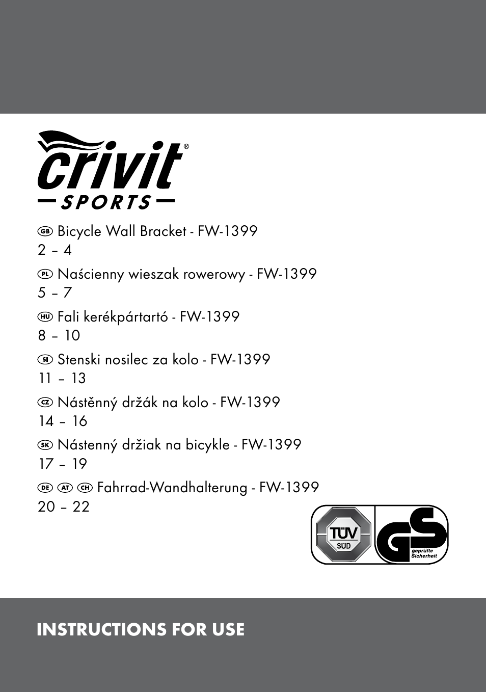 Crivit FW-1399 User Manual | 24 pages