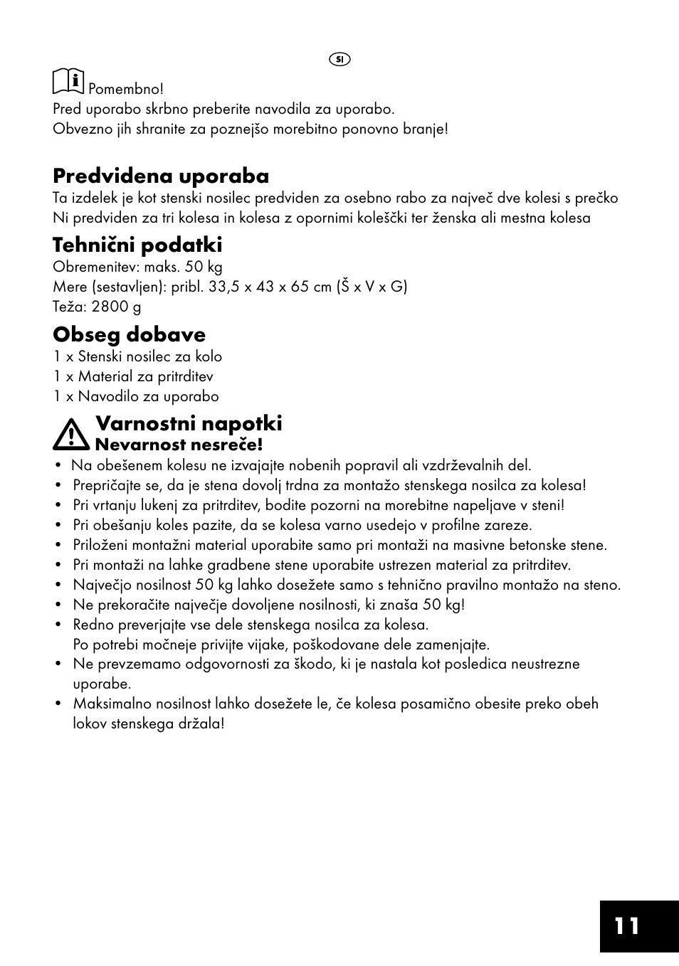 Predvidena uporaba, Tehnični podatki, Obseg dobave | Varnostni napotki | Crivit FW-1399 User Manual | Page 11 / 24