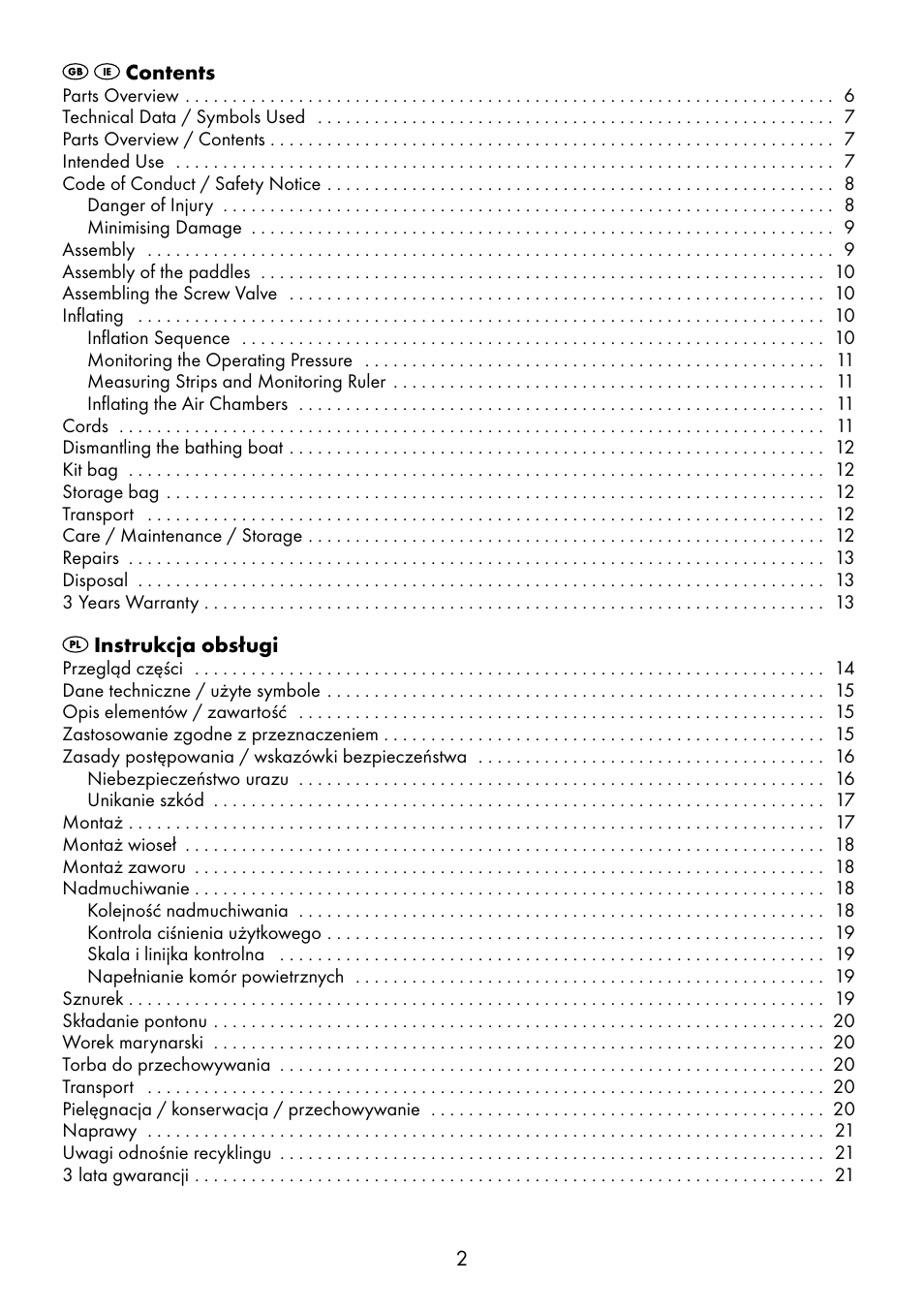 Crivit 6-13 User Manual | Page 2 / 64