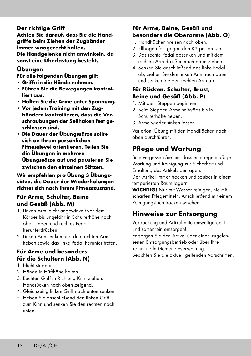 Pflege und wartung, Hinweise zur entsorgung | Crivit SW-1652 User Manual | Page 10 / 42